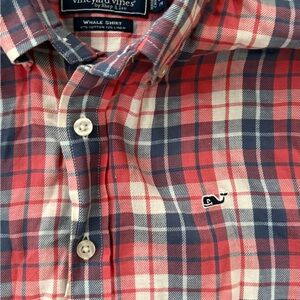 Vineyard Vines Red and Blue Checkered Men's Shirt